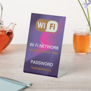 Expositor En L Contraseña de red inalámbrica Rainbow Minimalista