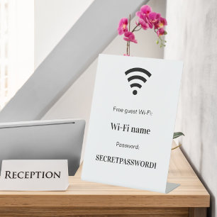 Expositor En L contraseña de red Wi-Fi de invitado