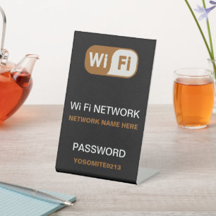 Expositor En L Contraseña de red Wi-Fi simple Personalizado - Neg