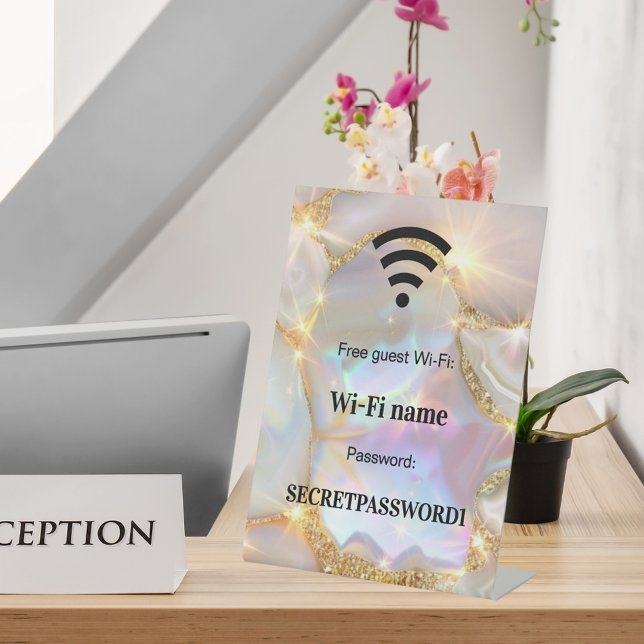 Expositor En L Contraseña de red wifi del cliente cliente invitad (Subido por el creador)