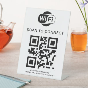 Expositor En L Contraseña de Wifi   Análisis de código QR para co