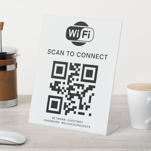 Expositor En L Contraseña de Wifi | Análisis de código QR para co (In Situ)