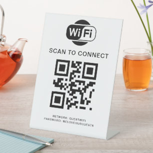 Expositor En L Contraseña de Wifi   Análisis de código QR para co