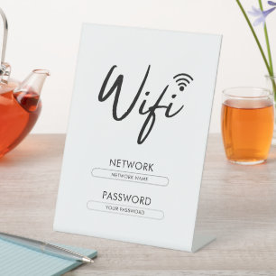 Expositor En L Contraseña de Wifi Moderna de Red