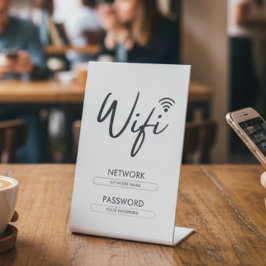 Expositor En L Contraseña de Wifi Moderna Red 