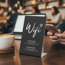 Expositor En L Contraseña de Wifi Moderna Red 