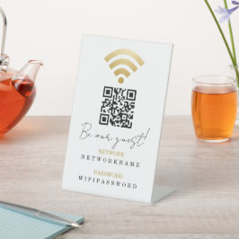 Expositor En L Contraseña de Wifi y red personalizada
