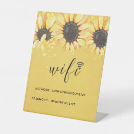 Expositor En L Contraseña Rustic Sunflower Network WiFi