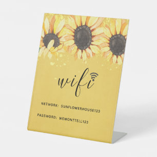Expositor En L Contraseña Rustic Sunflower Network WiFi