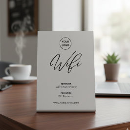 Expositor En L Contraseña Wifi de Negocios Modernos Bienvenidos  