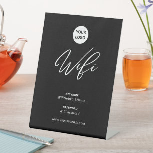 Expositor En L Contraseña Wifi de Negocios Modernos Bienvenidos