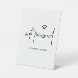 Expositor En L Contraseña WiFi Signo de pedestal Free Standing