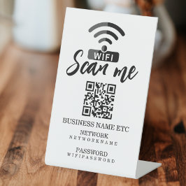 Expositor En L Contraseña Wifi y código QR personalizado de red