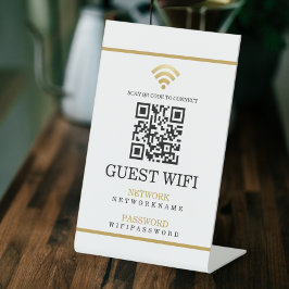 Expositor En L Contraseña Wifi y código QR personalizado de red