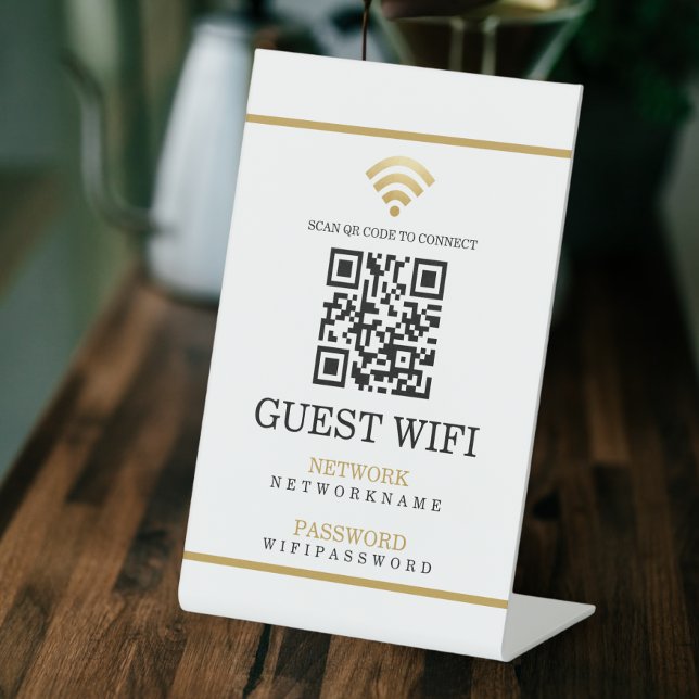 Expositor En L Contraseña Wifi y código QR personalizado de red (Subido por el creador)
