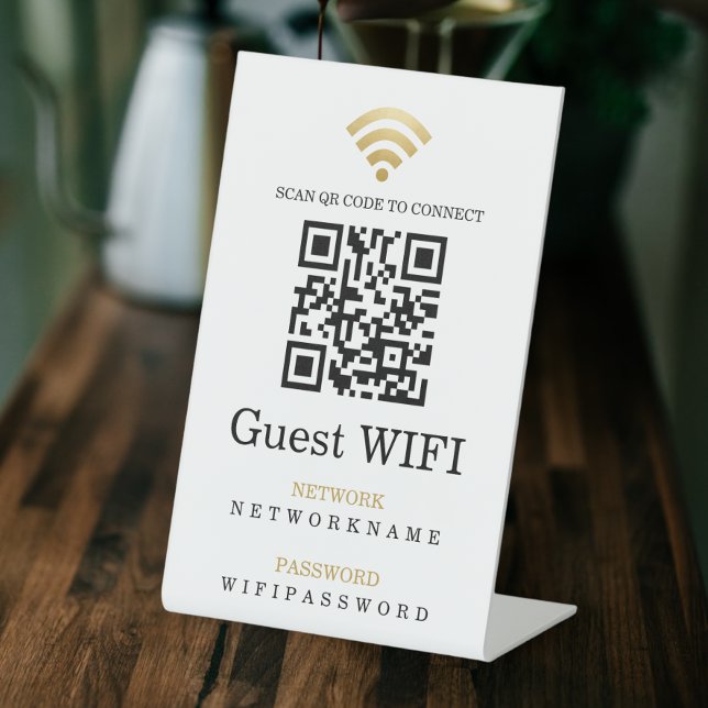 Expositor En L Contraseña Wifi y código QR personalizado de red (Subido por el creador)