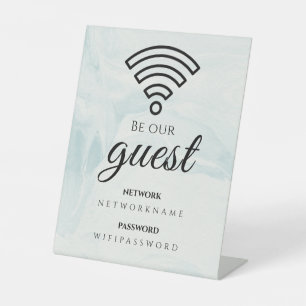 Expositor En L Contraseña Wifi y Red Personalizada