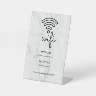 Expositor En L Contraseña Wifi y Red Personalizada