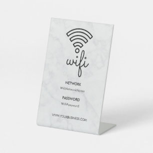 Expositor En L Contraseña Wifi y Red Personalizada