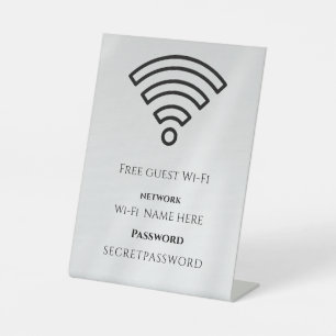 Expositor En L Contraseña Wifi y Red Personalizada