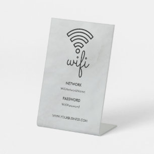 Expositor En L Contraseña Wifi y Red Personalizada