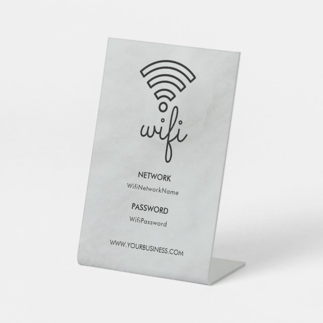 Expositor En L Contraseña Wifi y Red Personalizada (Anverso)
