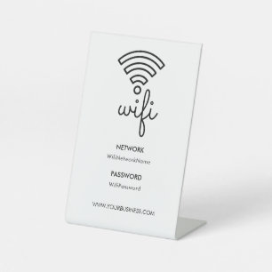 Expositor En L Contraseña Wifi y Red Personalizada