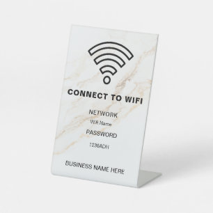 Expositor En L Contraseña Wifi y Red Personalizada