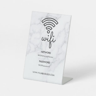 Expositor En L Contraseña Wifi y Red Personalizada