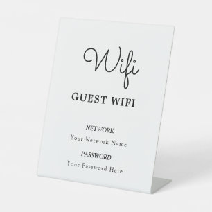 Expositor En L Contraseña Wifi y Red Personalizada