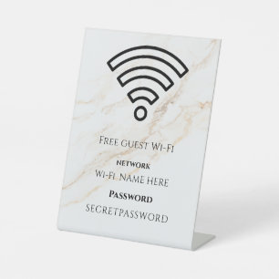 Expositor En L Contraseña Wifi y Red Personalizada