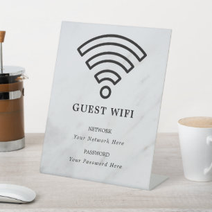 Expositor En L Contraseña Wifi y Red Personalizada