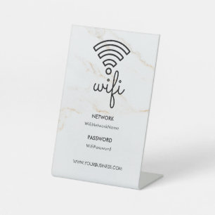 Expositor En L Contraseña Wifi y Red Personalizada