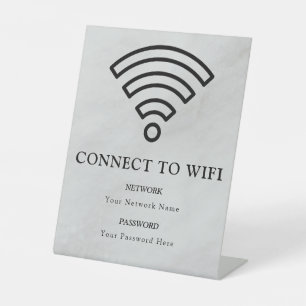 Expositor En L Contraseña Wifi y Red Personalizada