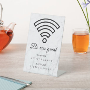 Expositor En L Contraseña Wifi y Red Personalizada
