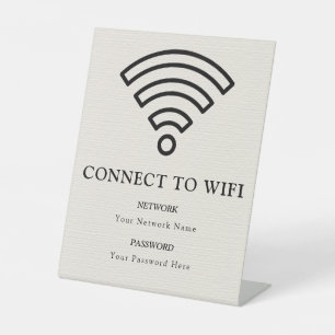 Expositor En L Contraseña Wifi y Red Personalizada