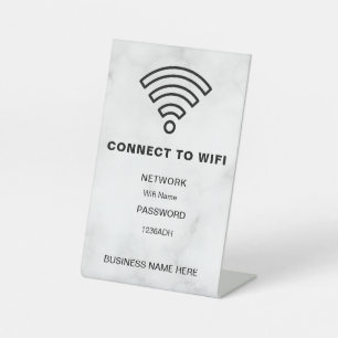 Expositor En L Contraseña Wifi y Red Personalizada