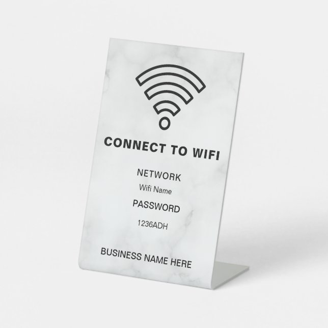 Expositor En L Contraseña Wifi y Red Personalizada (Anverso)