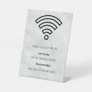 Expositor En L Contraseña Wifi y Red Personalizada