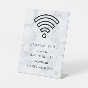 Expositor En L Contraseña Wifi y Red Personalizada