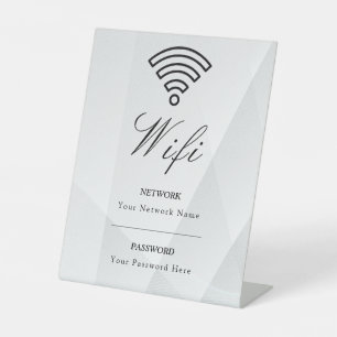 Expositor En L Contraseña Wifi y Red Personalizada