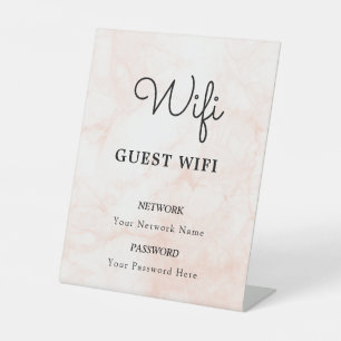 Expositor En L Contraseña Wifi y Red Personalizada