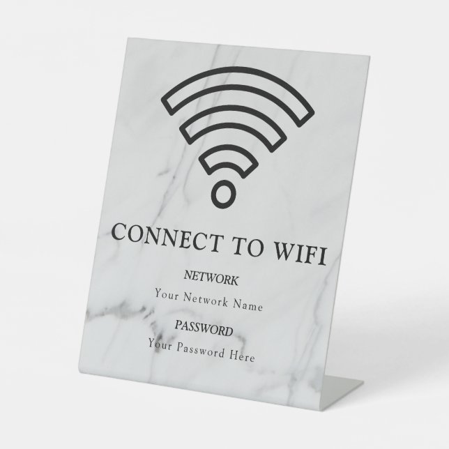 Expositor En L Contraseña Wifi y Red Personalizada (Anverso)