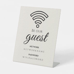 Expositor En L Contraseña Wifi y Red Personalizada