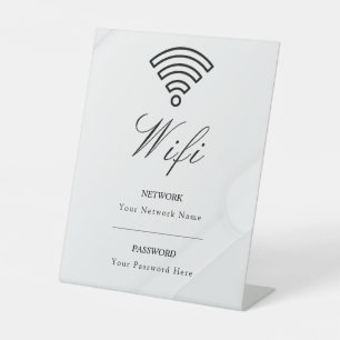 Expositor En L Contraseña Wifi y Red Personalizada