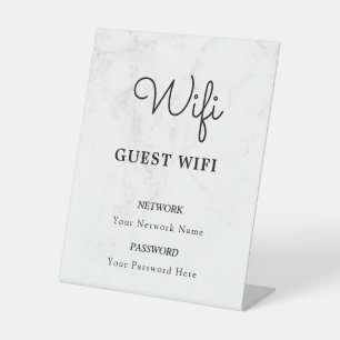 Expositor En L Contraseña Wifi y Red Personalizada