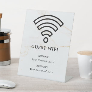 Expositor En L Contraseña Wifi y Red Personalizada