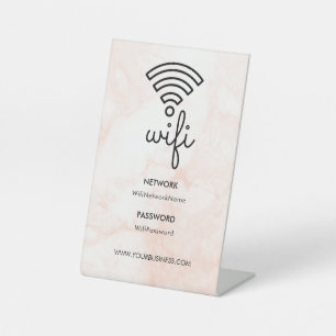Expositor En L Contraseña Wifi y Red Personalizada