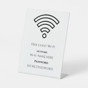 Expositor En L Contraseña Wifi y Red Personalizada