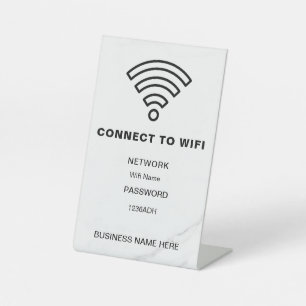 Expositor En L Contraseña Wifi y Red Personalizada